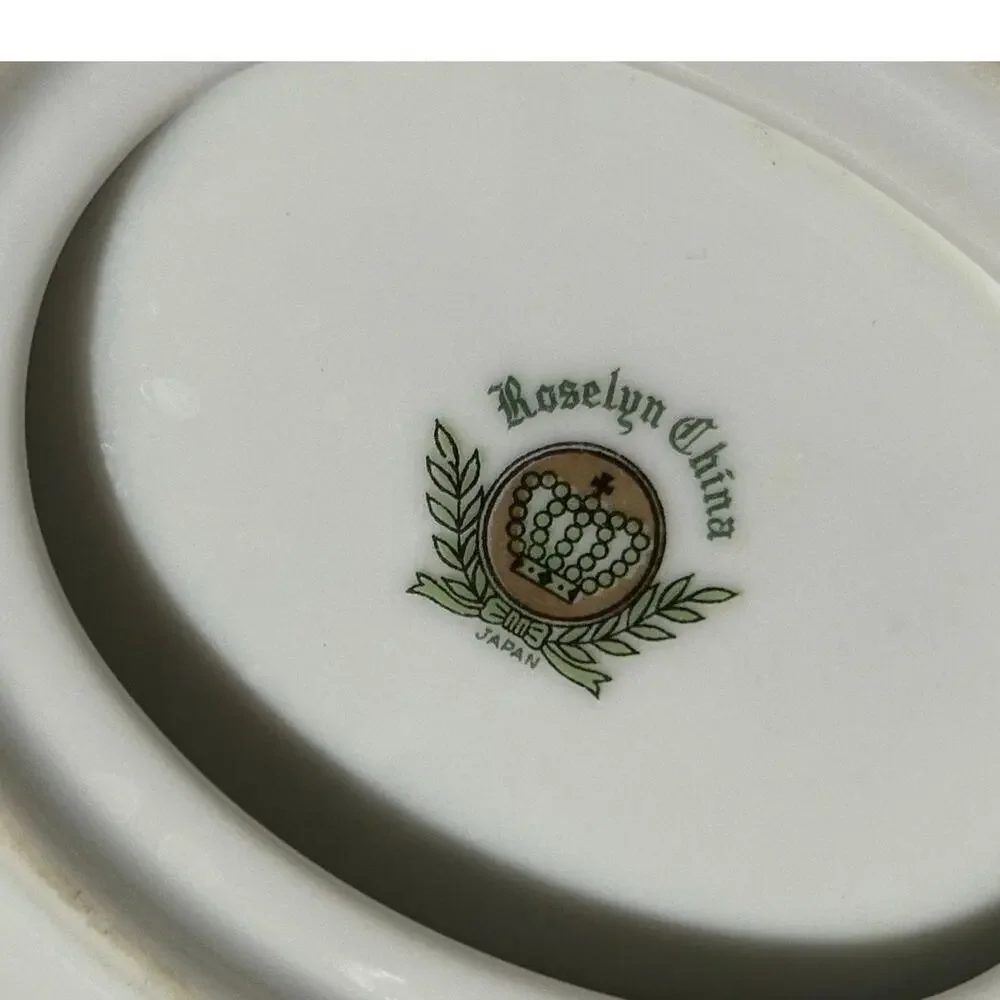 Roselyn Dogwood Gravy Boat & Attached Underplate Fine China Sauce Boat & Plate